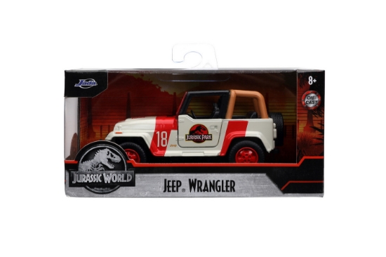 Imagine JURASSIK PARK DINO MASINUTA METALICA JEEP WRANGLER SCARA 1:32