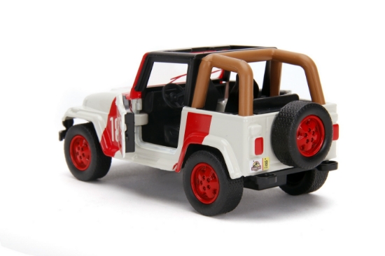 Imagine Jurassic Park Dino mașinuță metalică Jeep Wrangler scara 1:32