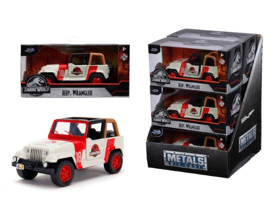 Imagine Jurassic Park Dino mașinuță metalică Jeep Wrangler scara 1:32
