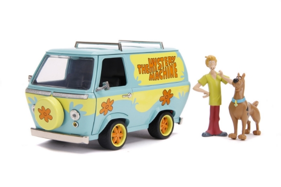 Imagine Scooby Doo Mystery Van set format din dubița metalică scara 1:24 și 2 figurine Scooby Doo și Shaggy