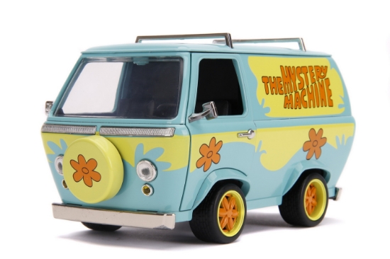 Imagine Scooby Doo Mystery Van set format din dubița metalică scara 1:24 și 2 figurine Scooby Doo și Shaggy