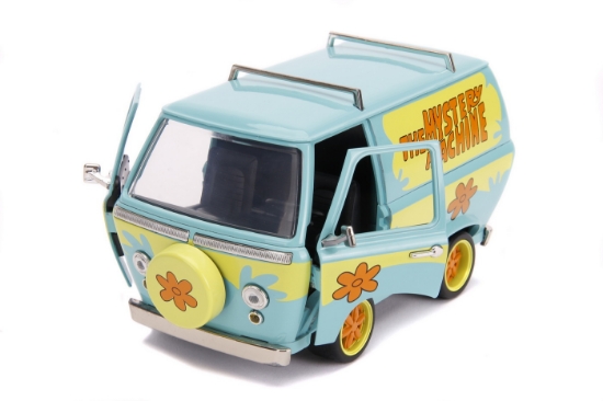Imagine Scooby Doo Mystery Van set format din dubița metalică scara 1:24 și 2 figurine Scooby Doo și Shaggy