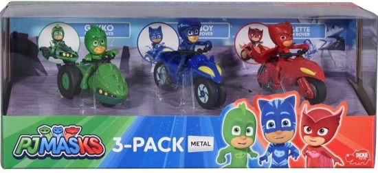 Imagine Eroi în pijamale set 3 motociclete cu figurină scară 1:64