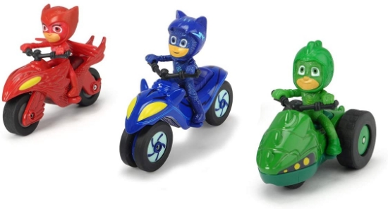 Imagine Eroi în pijamale set 3 motociclete cu figurină scară 1:64