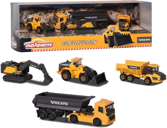 Imagine Majorette set 4 mașinuțe metalice Volvo 7.5 cm