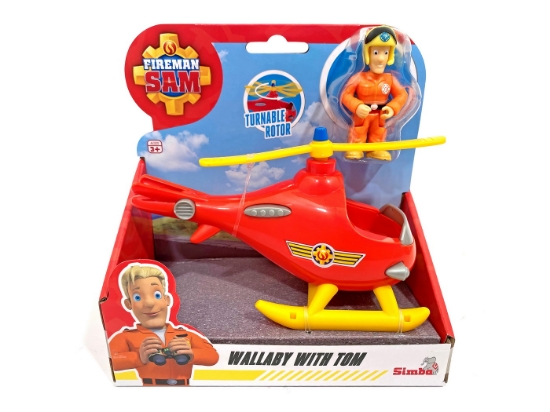 Imagine POMPIERUL SAM ELICOPERUL WALLABY CU FIGURINA TOM THOMAS