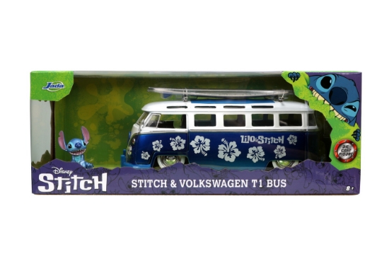 Imagine JADA AUTOBUZ METALIC SI FIGURINA STITCH SCARA 1:24