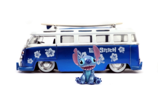 Imagine Jada Autobuz metalic și figurină Stitch scara 1:24