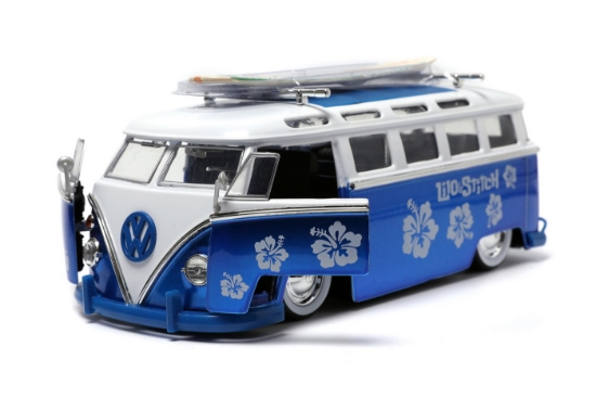 Imagine Jada Autobuz metalic și figurină Stitch scara 1:24