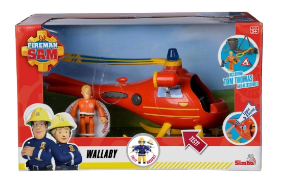 Imagine POMPIERUL SAM ELICOPERUL WALLABY CU FIGURINA TOM THOMAS