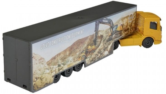 Imagine Majorette transportor Volvo TIR din metal