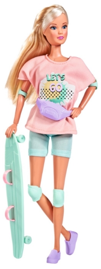 Imagine STEFFI LOVE PAPUSA STEFFI CU LONGBOARD