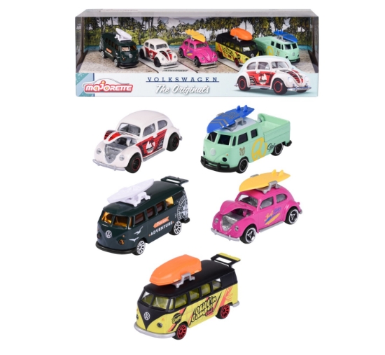 Imagine MAJORETTE SET 5 MASINUTE DIN METAL VOLKSWAGEN 7.5CM