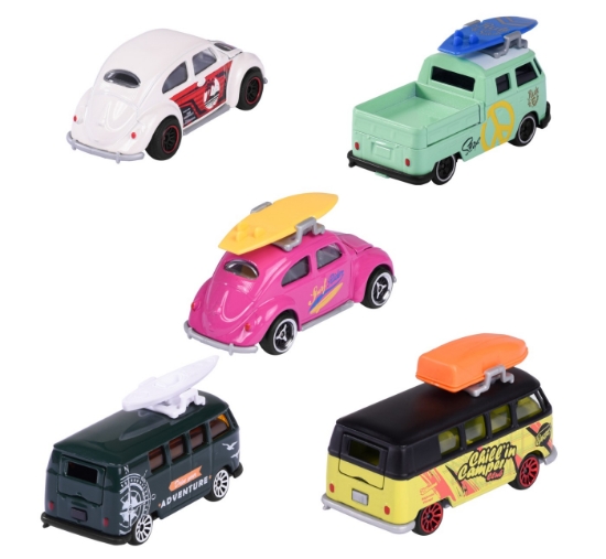 Imagine Majorette set 5 mașinuțe din metal Volkswagen 7.5 cm