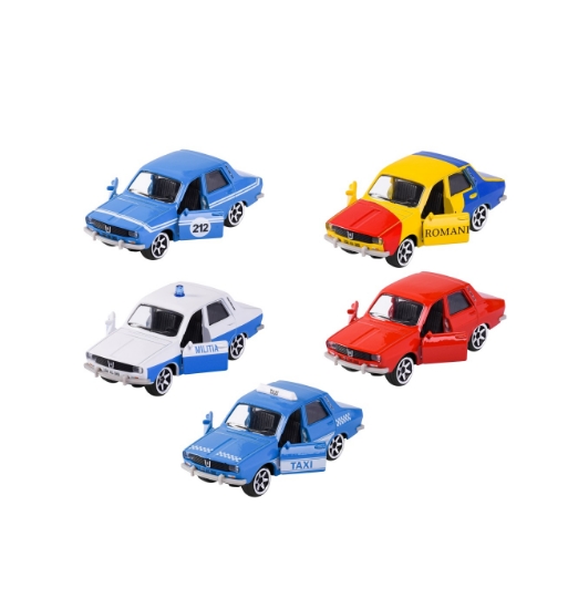 Imagine Majorette set 5 mașinuțe metalice Dacia 1300 7.5 cm