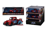 Imagine JADA MARVEL SET MASINUTA METALICA FORD PICK UP SCARA 1:32 SI FIGURINA METALICA SPIDER MAN