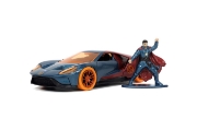 Imagine JADA MARVEL MASINUTA METALICA FORD GT SCARA 1:32 SI FIGURINA METALICA DOCTOR STRANGE