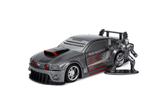 Imagine Jada Marvel Ford Mustang 2006 + War Machine – scară 1:32