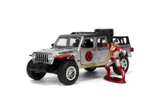 Imagine Jada Marvel set mașinuță metalică Jeep Gladiator scară 1:32 și figurină din metal Colossus