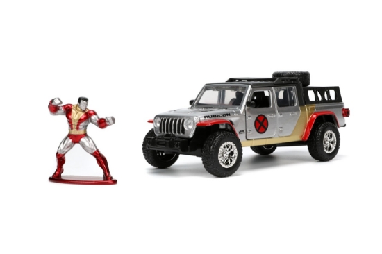 Imagine Jada Marvel set mașinuță metalică Jeep Gladiator scară 1:32 și figurină din metal Colossus