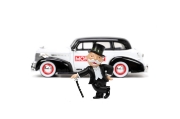 Imagine JADA SET MASINUTA METALICA CHEVROLET MASTER DELUXE 1939 SCARA 1:24 SI FIGURINA MR MONOPOLY