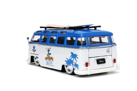 Imagine Jada mașină din metal Volkswagen T1 Bus scară 1 la 24 și figurină Mickey Mouse