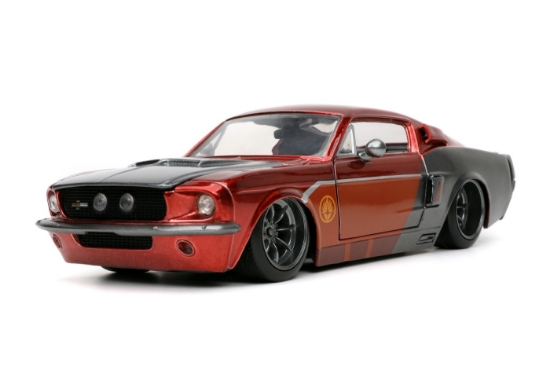 Imagine Jada Marvel Ford Mustang 1967 scară 1:24 – cu Star-Lord la volan!