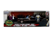 Imagine JADA BATMAN SET MASINUTA METALICA BATMOBILE  1:24 SI 4 FIGURINE