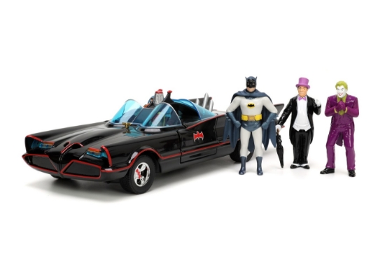 Imagine Jada Batman set mașinuță metalică Batmobile 1:24 și 4 figurine