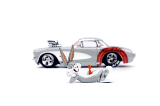 Imagine Jada mașinuță metalică Bugs Bunny 1957 Chevrolet Corvette 1:24