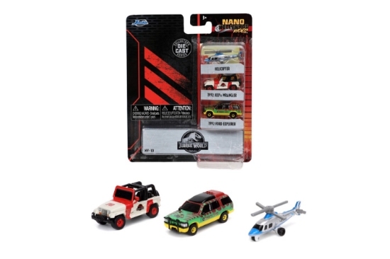 Imagine JADA SET 3 MASINUTE METALICE JURASSIC 4CM