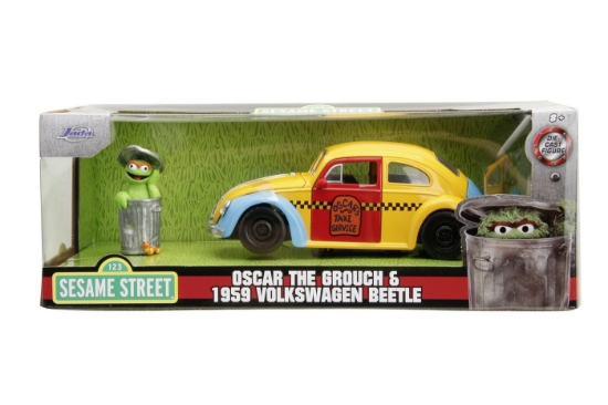 Imagine JADA MASINUTA METALICA SESAME STREET 1959 VW BEETLE  1:24