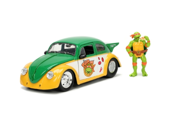Imagine Jada mașinuță metalică Testoasele Ninja 1959 Volkswagen Drag Beetle 1:24
