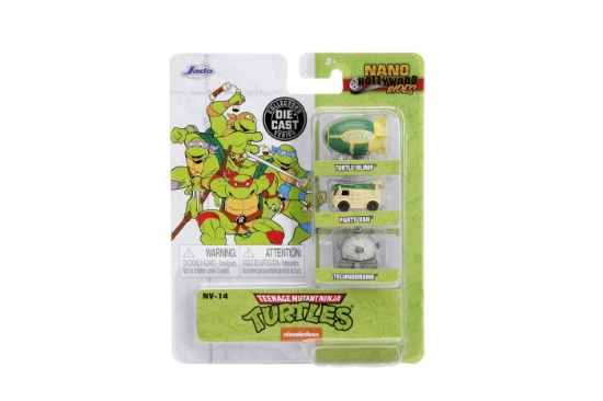 Imagine Jada set 3 mașinuțe metalice Testoasele Ninja 4 cm