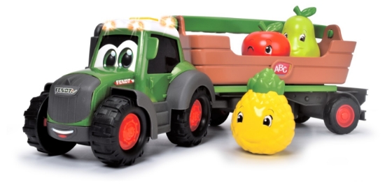 Imagine Tractor Fendt cu remorcă și fructe – Freddy Fruit ABC