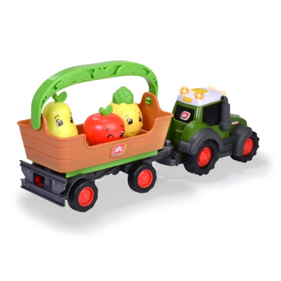 Imagine Tractor Fendt cu remorcă și fructe – Freddy Fruit ABC