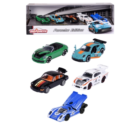 Imagine MAJORETTE SET 5 MASINUTE METALICE PORSCHE 7.5CM
