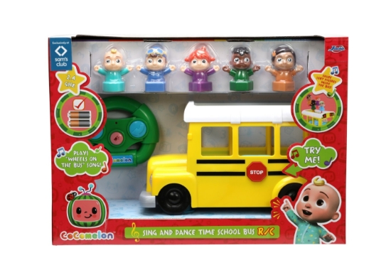 Imagine COCOMELON AUTOBUZUL SCOLAR RC CU SUNETE SI LUMINI SCARA 1:18