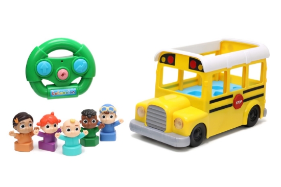 Imagine Cocomelon autobuzul școlar RC cu sunete și lumini scara 1:18
