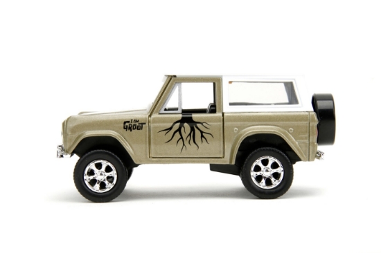 Imagine Jada Marvel set mașinuță metalică Ford Bronco și figurină Groot