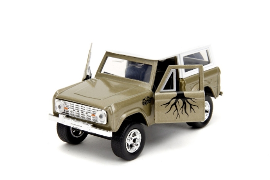 Imagine Jada Marvel set mașinuță metalică Ford Bronco și figurină Groot