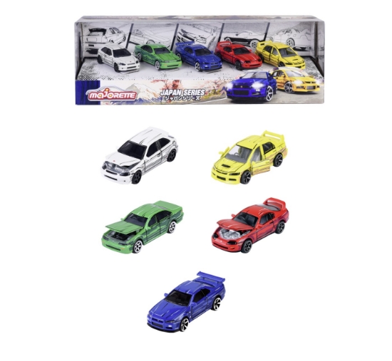 Imagine Majorette Japan Series set 5 mașinuțe scară 1:64