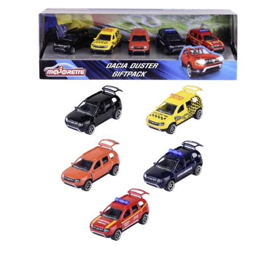 Imagine MAJORETTE DACIA DUSTER SET 5 MASINUTE SCARA 1:64