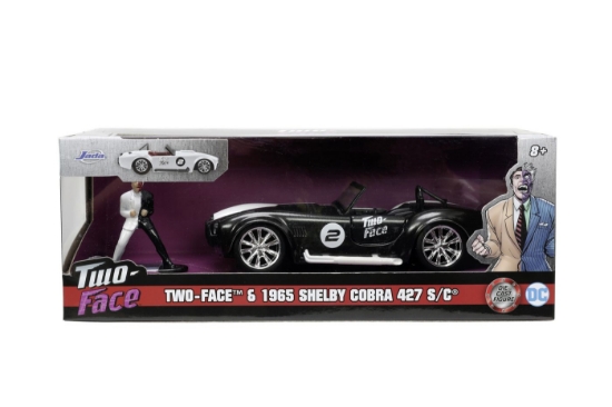 Imagine JADA BATMAN SET FIGURINA TWO FACE SI MASINUTA METALICA SHELBY COBRA 427 SCARA 1:32