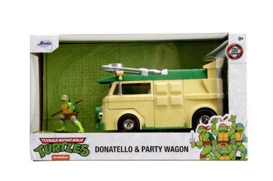 Imagine JADA NINJA SET FIGURINA DONATELLO SI VAGONUL DE PETRECERE 1:24