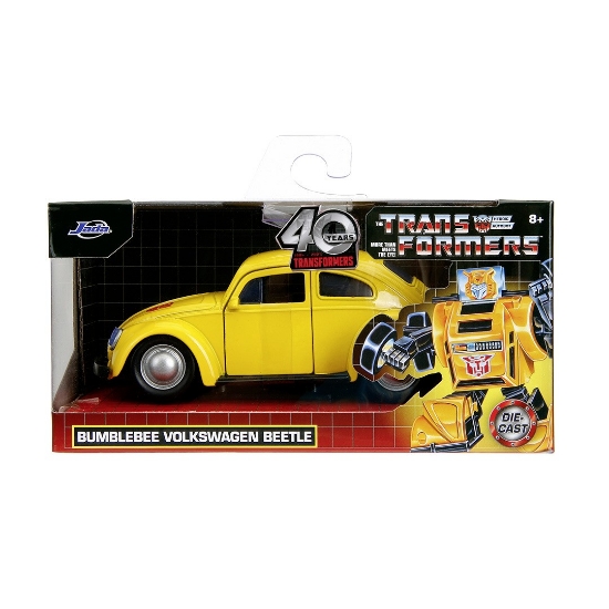 Imagine JADA TRANSFORMERS MASINUTA METALICA BUMBLEBEE VOLKSWAGEN BEETLE SCARA 1:32