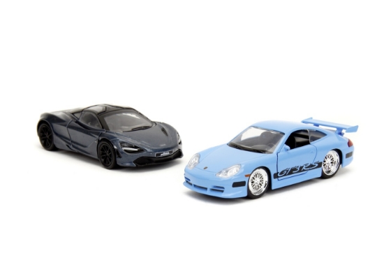 Imagine Jada Fast and Furious Legacy Set 2 mașinuțe metalice Porsche 911 GT3 RS și McLaren 720S scară 1:32