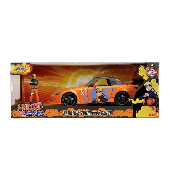 Imagine JADA NARUTO SHIPPUDEN SET FIGURINA NARUTO SI MASINUTA METALICA HONDA 2001 S2000 SCARA 1:24