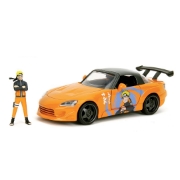 Imagine JADA NARUTO SHIPPUDEN SET FIGURINA NARUTO SI MASINUTA METALICA HONDA 2001 S2000 SCARA 1:24