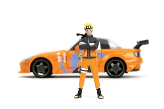 Imagine Jada Naruto Shippuden set figurină Naruto și mașinuță metalică Honda 2001 S2000 scară 1:24